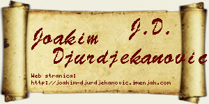 Joakim Đurđekanović vizit kartica